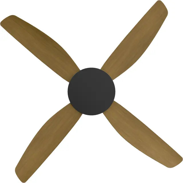 Vanga 56" Kit - Black No Light (VAP-445M-BK) Plus Teak Blades (VAP-456B-TE) - Two Boxes