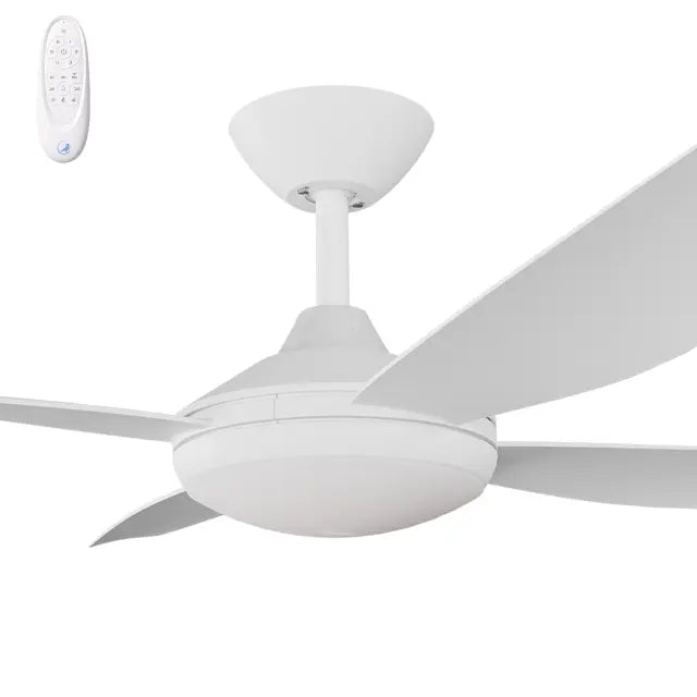 Vanga 52" Kit - White with Light (VAP-445M-WH-L) Plus White Blades (VAP-452B-WH) - Two Boxes