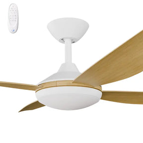 Vanga 48" Kit - White with Light (VAP-445M-WH-L) Plus Bamboo Blades (VAP-448B-BA) - Two Boxes