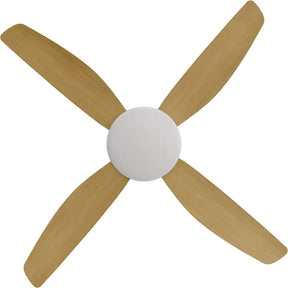 Vanga 48" Kit - White with Light (VAP-445M-WH-L) Plus Bamboo Blades (VAP-448B-BA) - Two Boxes