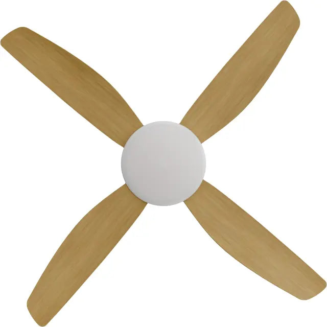 Vanga 48" Kit - White with Light (VAP-445M-WH-L) Plus Bamboo Blades (VAP-448B-BA) - Two Boxes