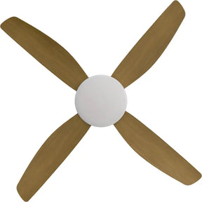 Vanga 48" Kit - White with Light (VAP-445M-WH-L) Plus Teak Blades (VAP-448B-TE) - Two Boxes