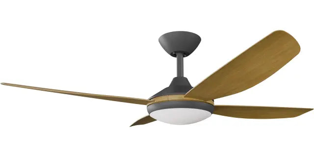 Vanga 56" Kit - Black with Light (VAP-445M-BK-L) Plus Teak Blades (VAP-456B-TE) - Two Boxes