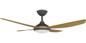 Vanga 48" Kit - Black with Light (VAP-445M-BK-L) Plus Teak Blades (VAP-448B-TE) - Two Boxes