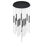 Calibo Rhea 14 Light Pencil Drop LED Pendant - Black