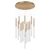 Calibo Rhea 14 Light Pencil Drop LED Pendant - Brass