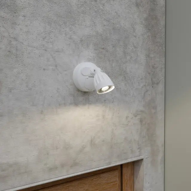 Nighthawk 1 Light Exterior Spotlight with Sensor 15W TRI Colour Non-dimmable White IP65