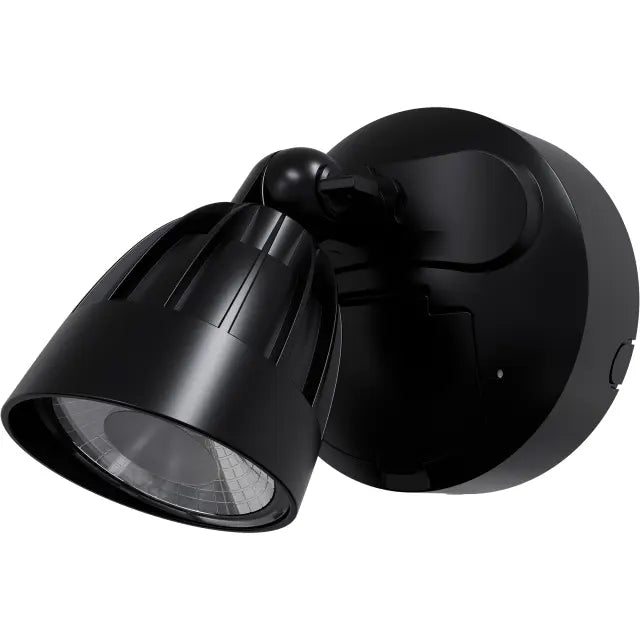 Nighthawk 1 Light Exterior Spotlight with Sensor 15W TRI Colour Non-dimmable Black IP65