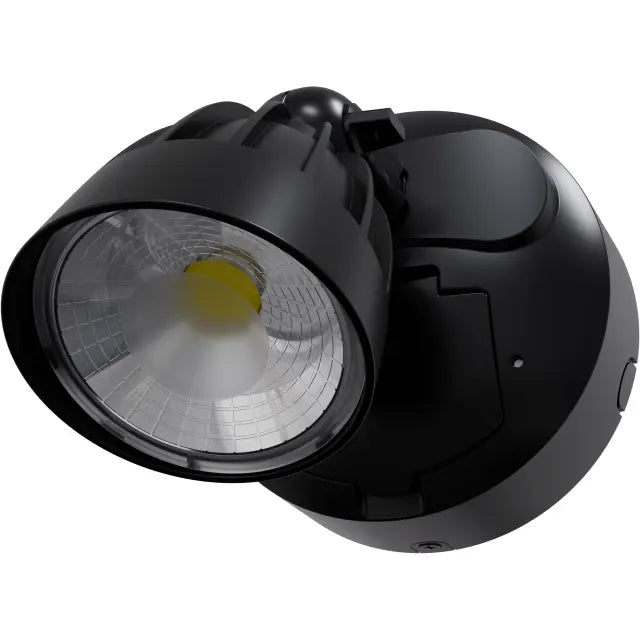 Nighthawk 1 Light Exterior Spotlight with Sensor 15W TRI Colour Non-dimmable Black IP65