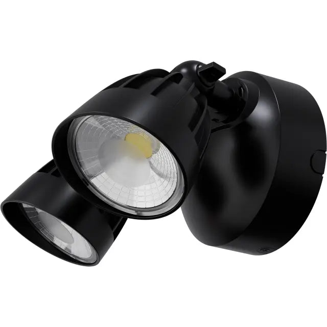 Nighthawk 2 Light Exterior Spotlight 30W TRI Colour Non-dimmable Black IP65