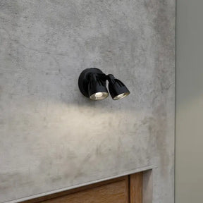 Nighthawk 2 Light Exterior Spotlight 30W TRI Colour Non-dimmable Black IP65