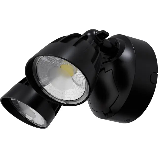 Nighthawk 2 Light Exterior Spotlight with Sensor 30W TRI Colour Non-dimmable Black IP65