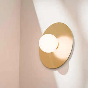 Crest Orb Diam120 Wall Light G9 Brass with Opal IP44