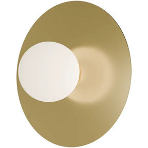 Crest Orb Diam120 Wall Light G9 Brass with Opal IP44