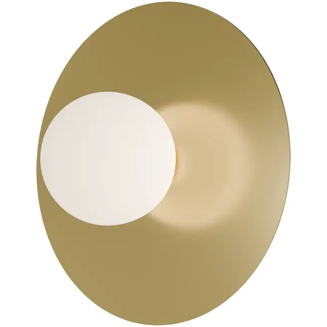 Crest Orb Diam120 Wall Light G9 Brass with Opal IP44
