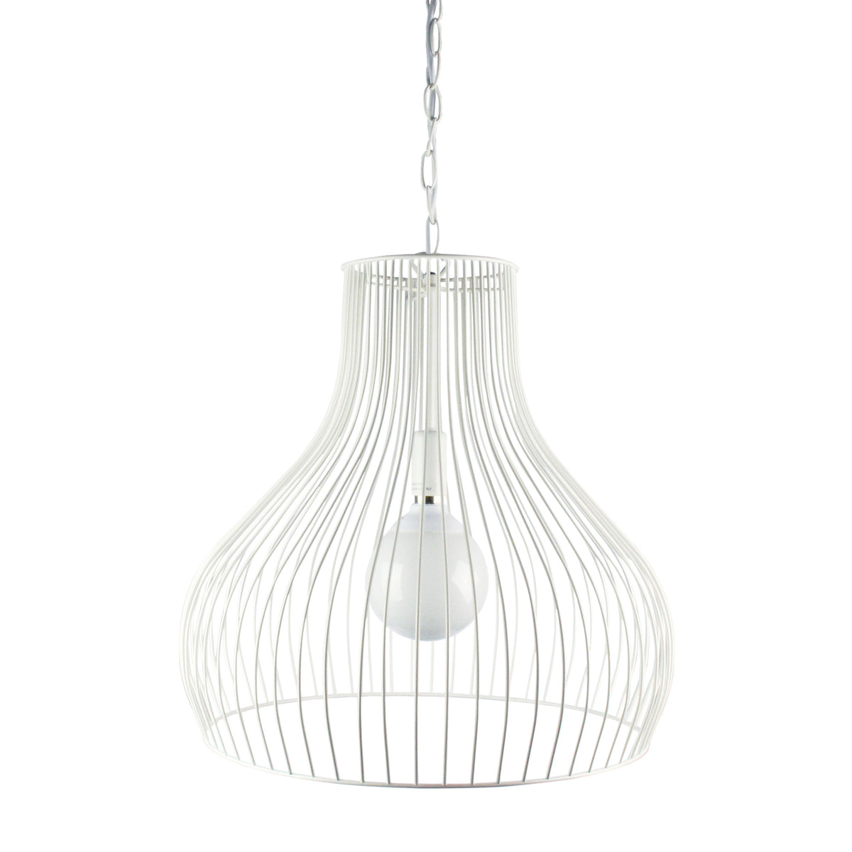 Gabby Wire Single Pendant White - pendant - Lux Lighting