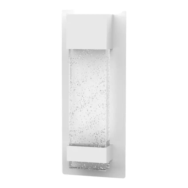 Calibo Coot Small Rectangular Bubble Glass Weatherproof LED Exterior Wall Light