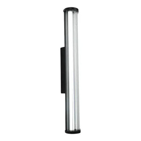 Junco Ribbed Glass 620mm LED Wall Light 18W TRI Colour Non-dimmable Black IP65
