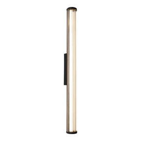 Junco Ribbed Glass 920mm LED Wall Light 22W TRI Colour Non-dimmable Black IP65