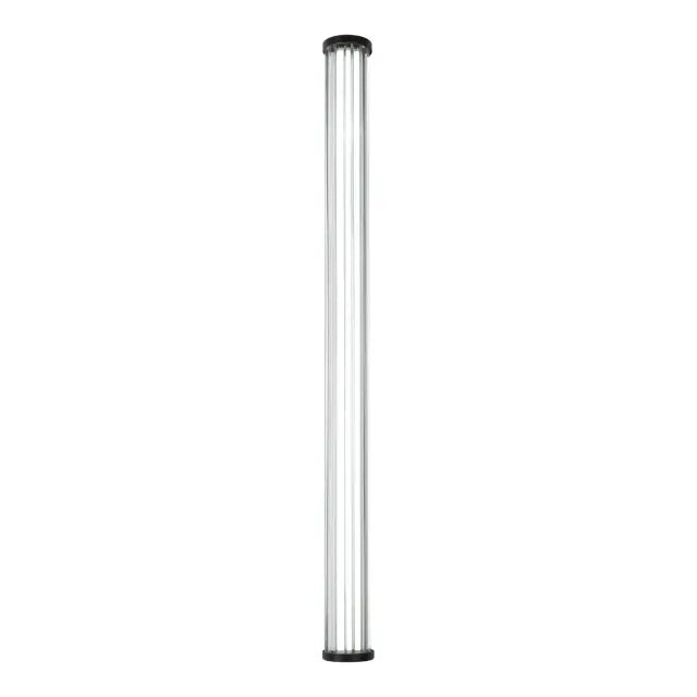 Junco Ribbed Glass 920mm LED Wall Light 22W TRI Colour Non-dimmable Black IP65