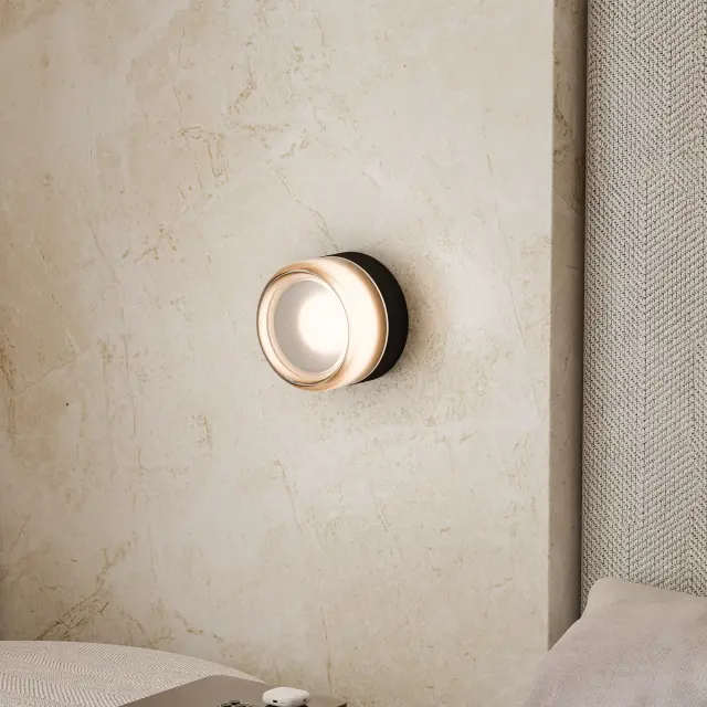 Calibo Gull Round Frosted Acrylic 3CCT LED Exterior Wall Light