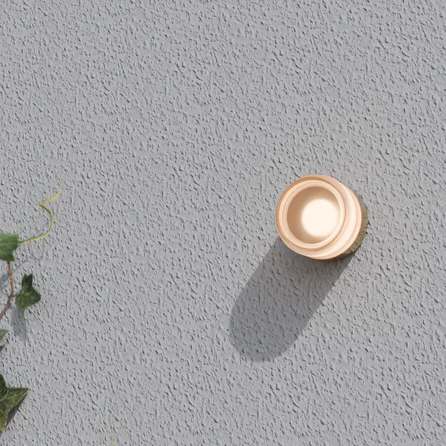 Calibo Gull Round Ribbed Acrylic 3CCT LED Exterior Wall Light