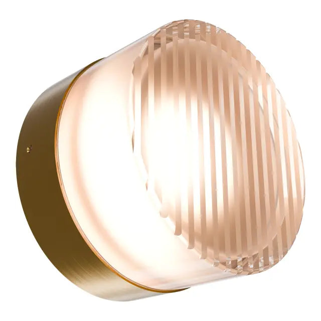 Calibo Gull Round Ribbed Acrylic 3CCT LED Exterior Wall Light