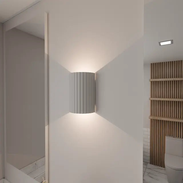 Munia Gypsum 220mm 2*GU10 Wall Light White Paintable surface IP20
