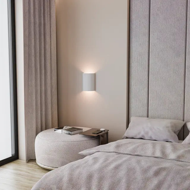 Munia Gypsum 220mm 2*GU10 Wall Light White Paintable surface IP20