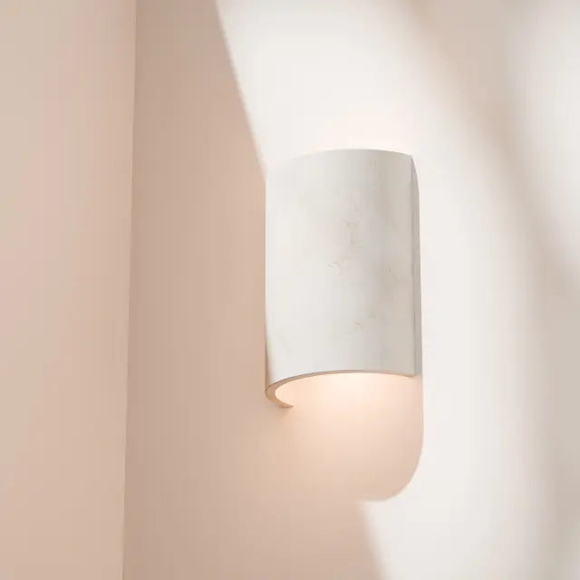 Inspire Travertine 220mm 2*GU10 Wall Light Crafted Travertine IP20