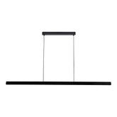 Calibo Avocent 1500mm Slim Timber Triangular Edge LED Linear Pendant - Black Ash with Black