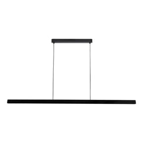 Calibo Avocent 1500mm Slim Timber Triangular Edge LED Linear Pendant - Black Ash with Black
