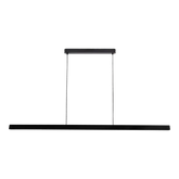 Calibo Avocent 2000mm Slim Timber Triangular Edge LED Linear Pendant - Black Ash with Black