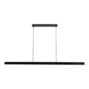 Calibo Avocent 2000mm Slim Timber Triangular Edge LED Linear Pendant - Black Ash with Black