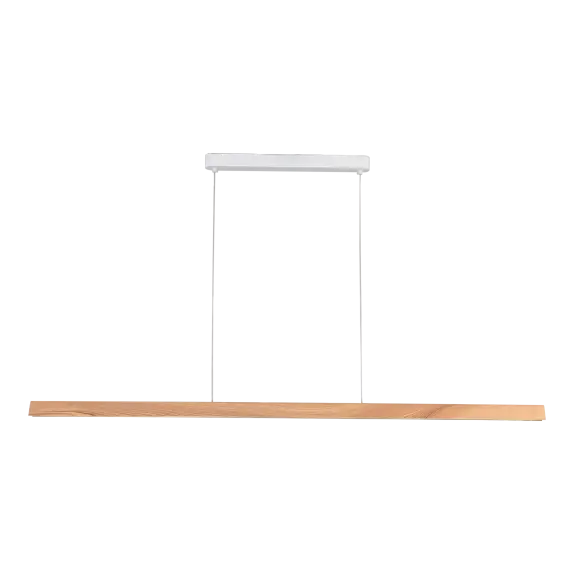 Calibo Avocent 2000mm Slim Timber Triangular Edge LED Linear Pendant - Ash with White