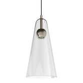 Calibo Skua Artisan Glass Tricolour LED Pendant - Brushed Nickel
