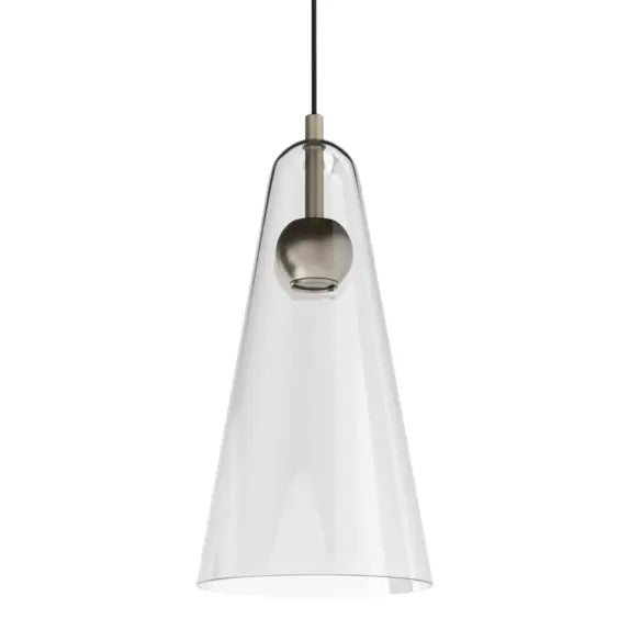 Calibo Skua Artisan Glass Tricolour LED Pendant - Brushed Nickel