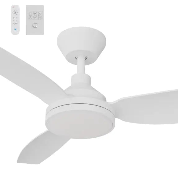 Sora DC 48" (1220mm) White 18W LED - All ABS, Quick Connect Blade System Wall Controller & Remote Included