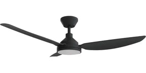Sora DC 48" (1220mm) Black 18w LED - All ABS, Quick Connect Blade System Wall Controller & Remote Included