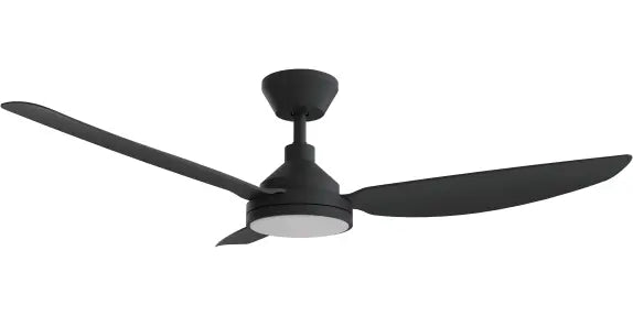 Sora DC 48" (1220mm) Black 18w LED - All ABS, Quick Connect Blade System Wall Controller & Remote Included