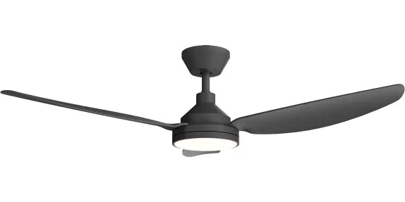 Sora DC 48" (1220mm) Black 18w LED - All ABS, Quick Connect Blade System Wall Controller & Remote Included