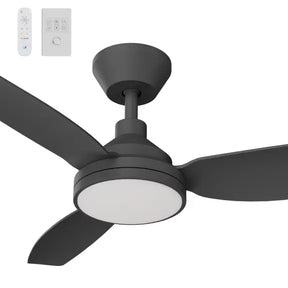 Sora DC 48" (1220mm) Black 18w LED - All ABS, Quick Connect Blade System Wall Controller & Remote Included