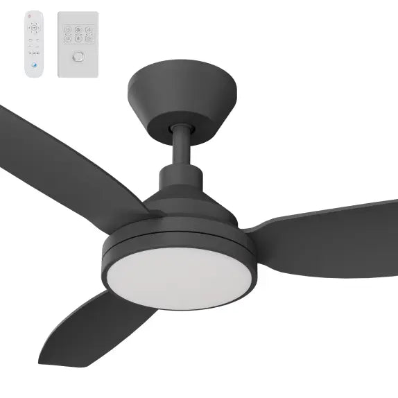 Sora DC 48" (1220mm) Black 18w LED - All ABS, Quick Connect Blade System Wall Controller & Remote Included