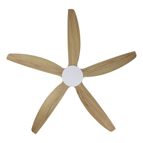 MIAMI 60 DC FAN WHT/BLACKBUTT