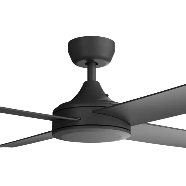 Breeze Silent AC PRO 48" Black All ABS No Light with 3 Speed Wall Controller