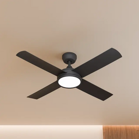 Breeze Silent AC PRO 48" Black All ABS with 24w LED Light kit with 3 Speed Wall Controller