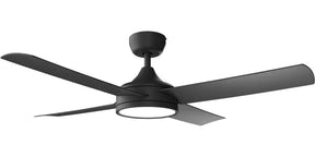 Breeze Silent AC PRO 48" Black All ABS with 24w LED Light kit with 3 Speed Wall Controller