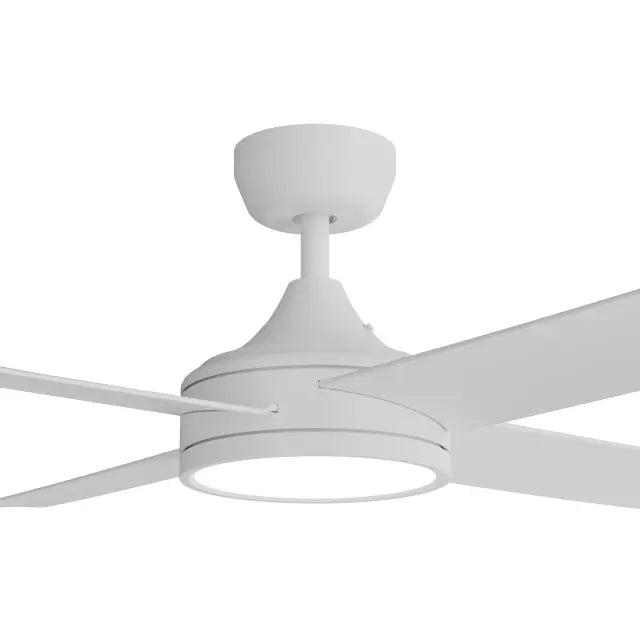 Breeze Silent AC PRO 48" White All ABS with 24w LED Light kit with 3 Speed Wall Controller
