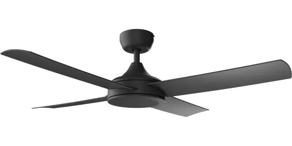 Breeze Silent DC PRO 52" Black All ABS  No Light with Remote Control - Quick Connect