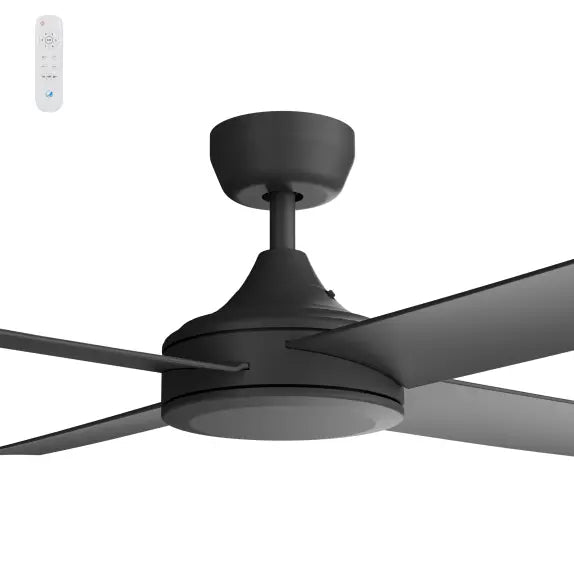 Breeze Silent DC PRO 48" Black All ABS  No Light with Remote Control - Quick Connect